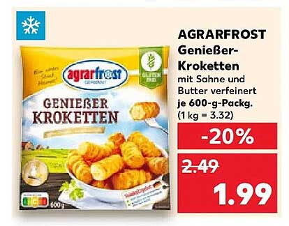 AGRARFROST Genießer-Kroketten mit Sahne und Butter verfeinert