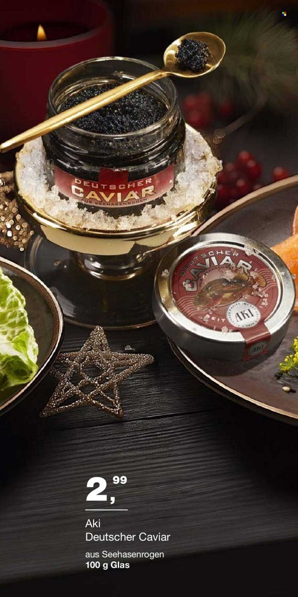 Aki Deutscher Caviar aus Seehasenrogen 100 g Glas