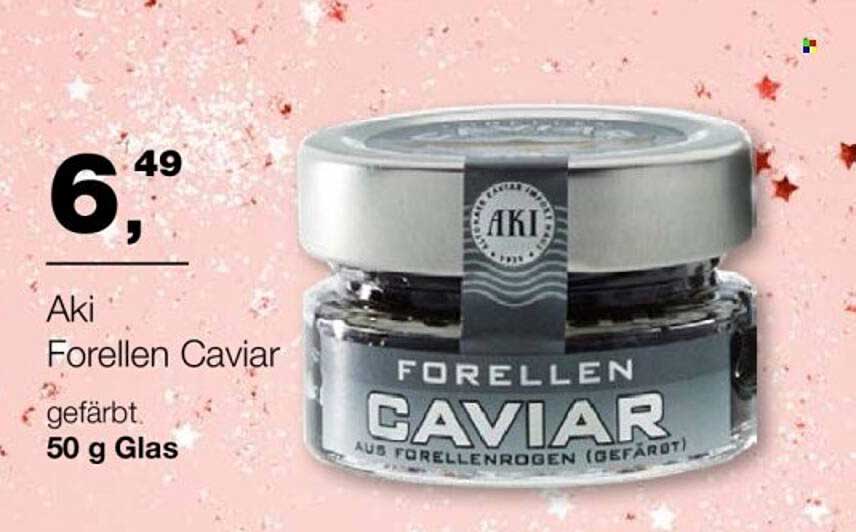 Aki Forellen Caviar gefärbt 50 g Glas