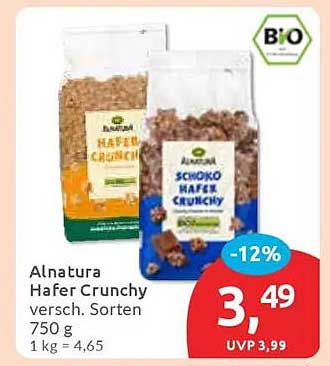 Alnatura Hafer Crunchy 750 g - verschiedene Sorten