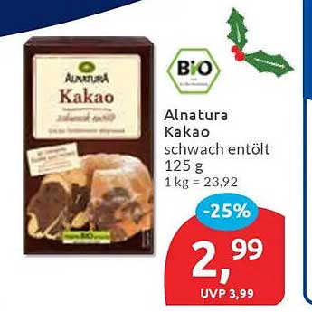 Alnatura Kakao schwach entölt 125 g - Bio-Genuss zum Sparpreis