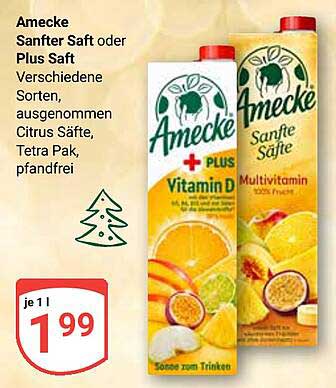 Amecke Sanfter Saft oder Plus Saft - Verschiedene Sorten