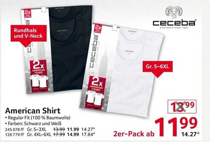 American Shirt 2er-Pack von Ceceba