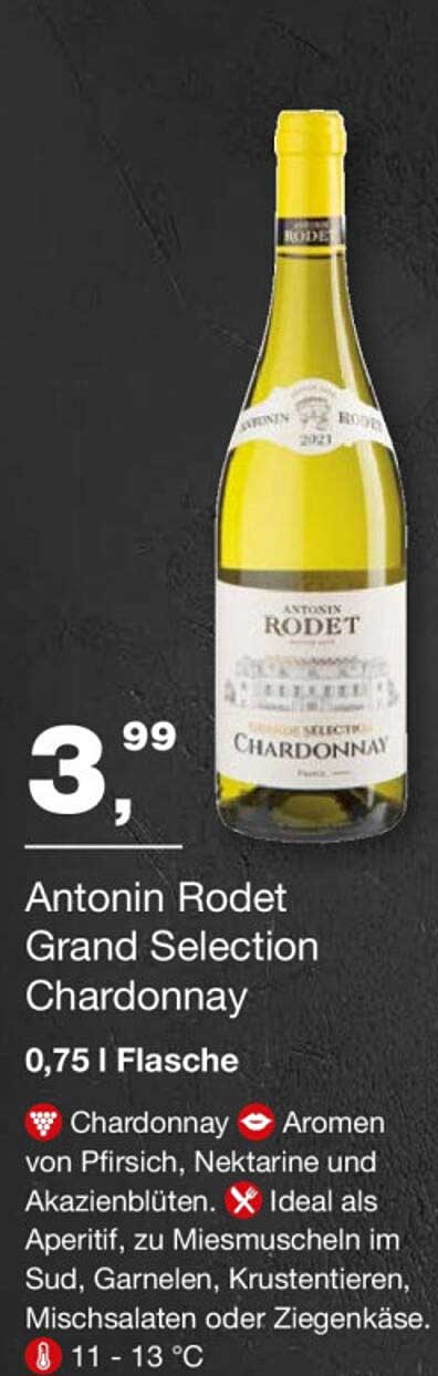 Antonin Rodet Grand Selection Chardonnay 0,75 l Flasche