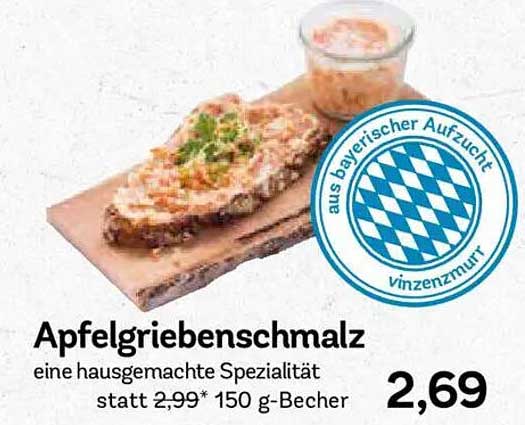 Apfelgriebenschmalz 150 g-Becher