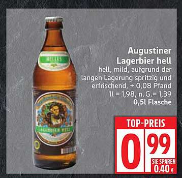 Augustiner Lagerbier hell 0,5l Flasche
