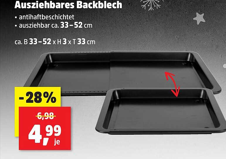 Ausziehbares Backblech - Antihaftbeschichtet