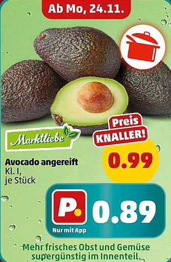 Avocado angereift KL. I, je Stück