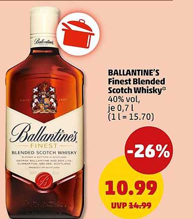 BALLANTINE'S Finest Blended Scotch Whisky 0,7 l