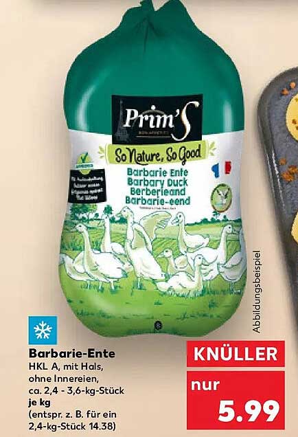 Barbarie-Ente - HKL A, mit Hals, ohne Innereien