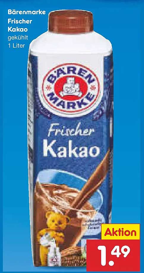 Bärenmarke Frischer Kakao 1 Liter