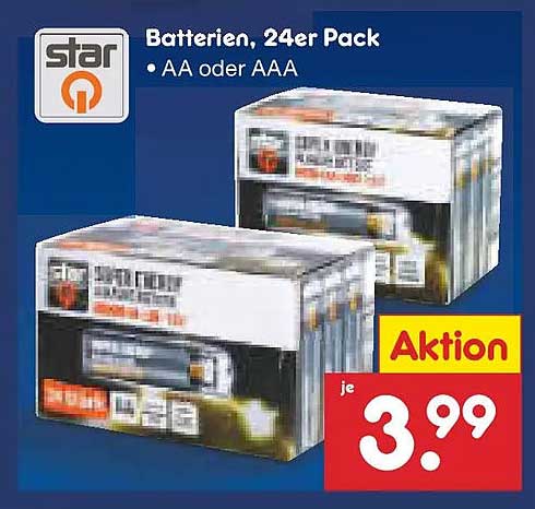 Batterien, 24er Pack – AA oder AAA
