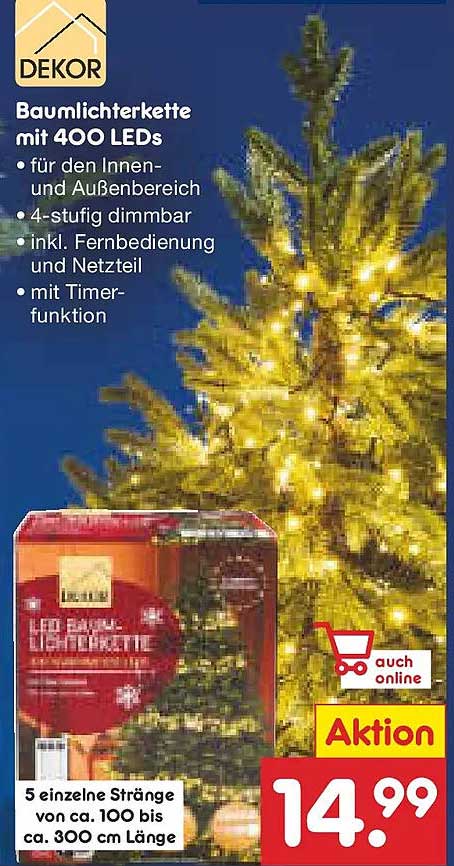 Baumlichterkette mit 400 LEDs