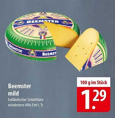 Beemster mild holländischer Schnittkäse