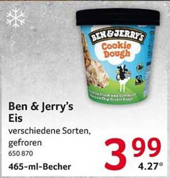 Ben & Jerry's Eis - verschiedene Sorten, gefroren