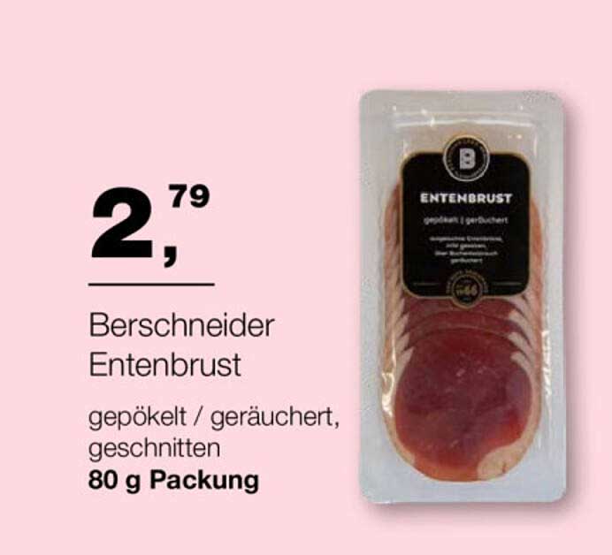 Berschneider Entenbrust 80 g Packung
