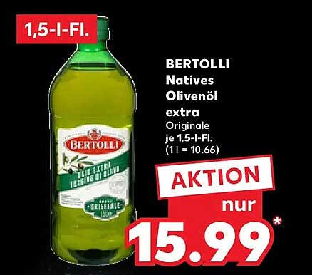 BERTOLLI Natives Olivenöl extra 1,5 l - Aktion