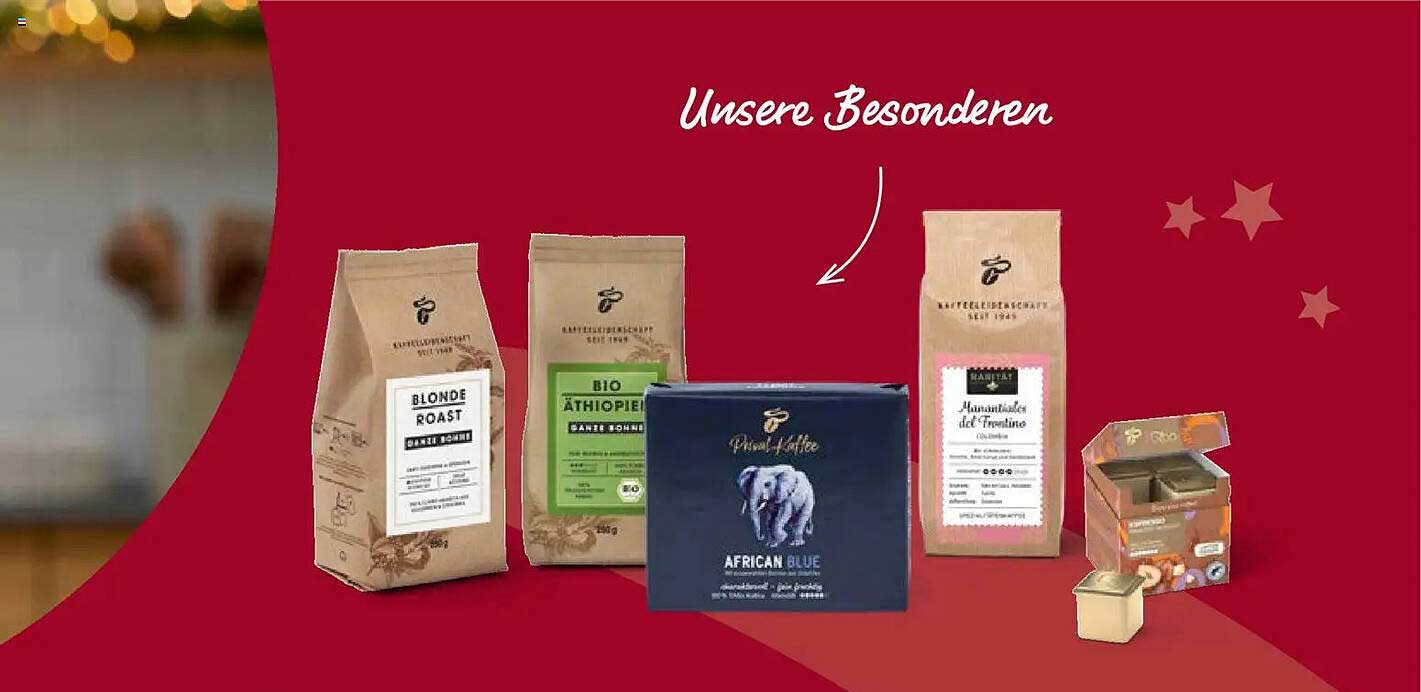 Besondere Kaffeesorten von Tchibo