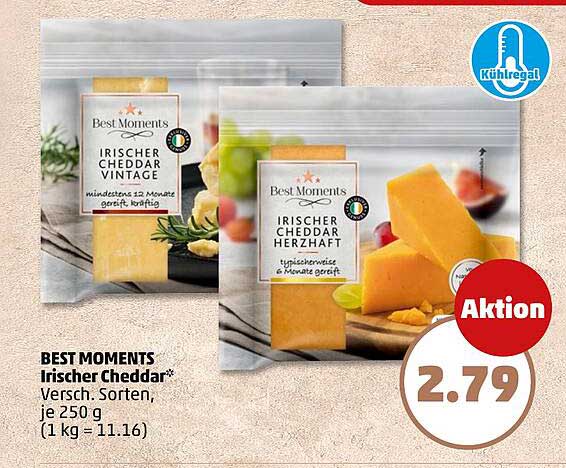 BEST MOMENTS Irischer Cheddar - Verschiedene Sorten, je 250 g