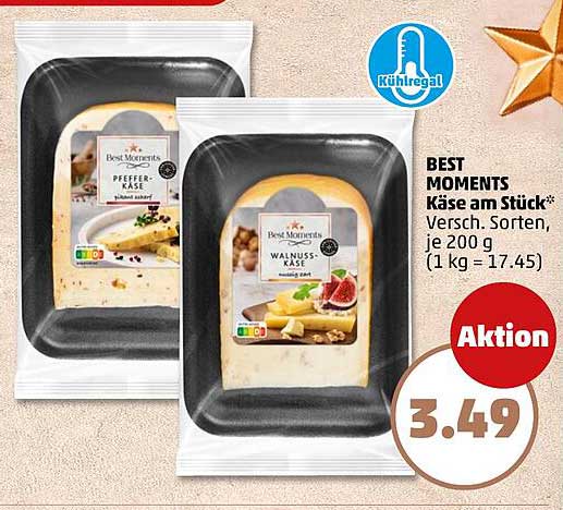 BEST MOMENTS Käse am Stück - Verschiedene Sorten, je 200 g