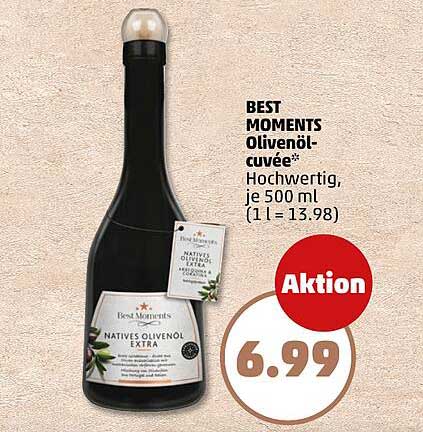 BEST MOMENTS Olivenöl cuvée, Hochwertig, je 500 ml