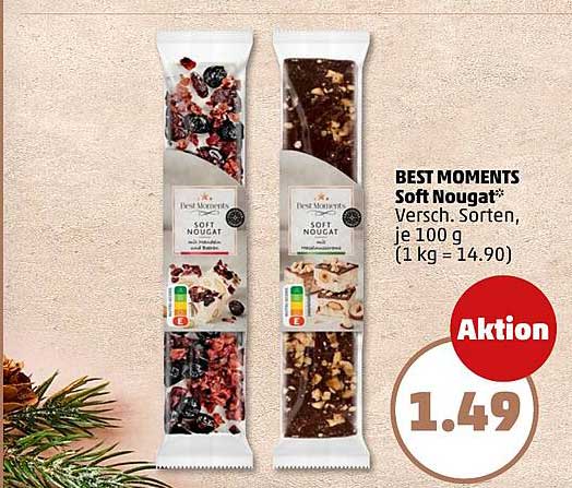 BEST MOMENTS Soft Nougat – Verschiedene Sorten, je 100 g