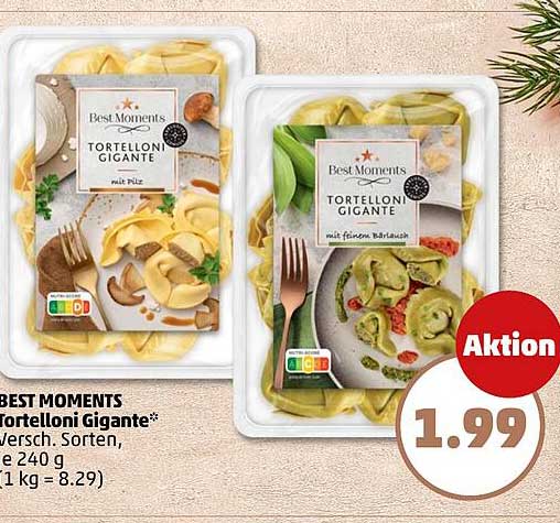 BEST MOMENTS Tortelloni Gigante, verschiedene Sorten, 240 g