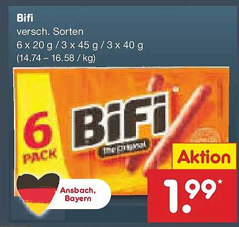 Bifi Snacks – 6 Packungen in verschiedenen Sorten