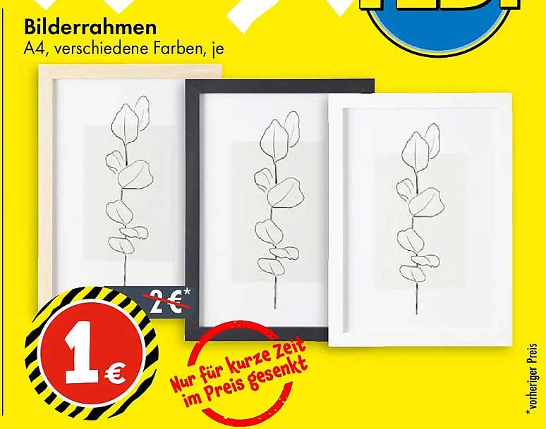 Bilderrahmen A4, verschiedene Farben, je