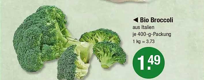 Bio Broccoli aus Italien je 400-g-Packung