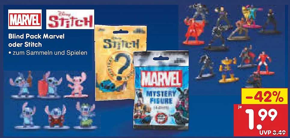 Blind Pack Marvel oder Stitch - Sammeln und Spielen