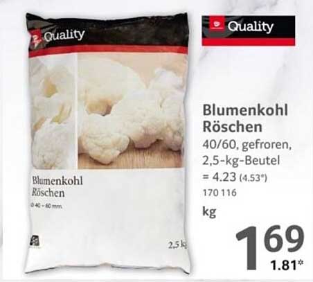 Blumenkohl Röschen 2,5 kg