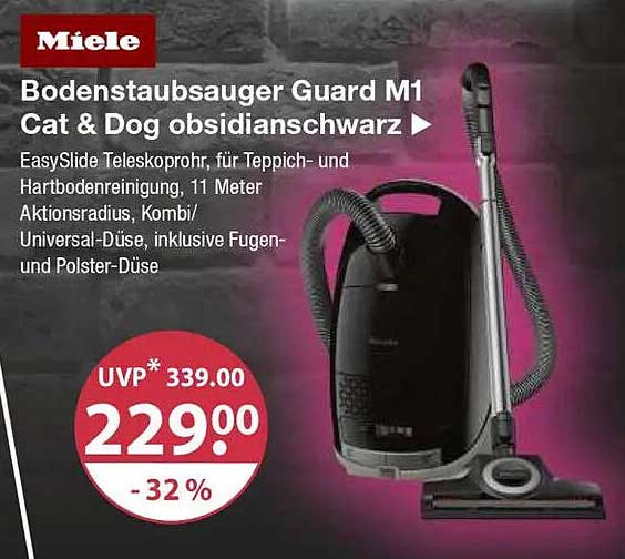 Bodenstaubsauger Guard M1 Cat & Dog obsidianschwarz