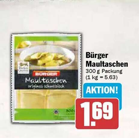 Bürger Maultaschen 300 g Packung