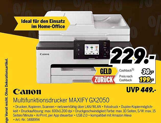 Canon Multifunktionsdrucker MAXIFY GX2050