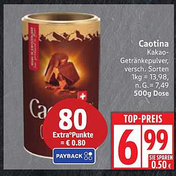 Caotina Kakaopulver 500g Dose zu einem Top-Preis