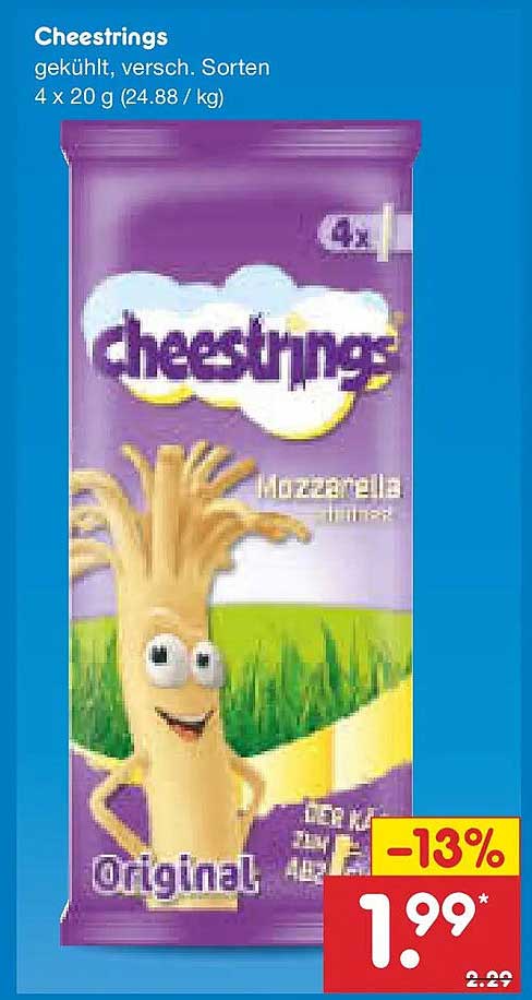 Cheestrings 4 x 20 g - Jetzt im Angebot!