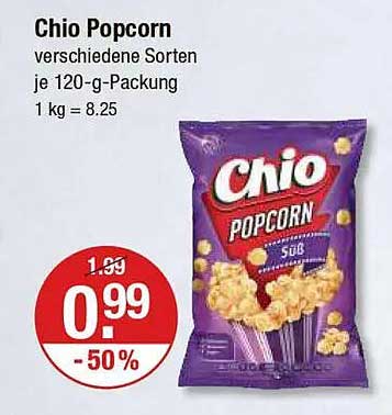 Chio Popcorn verschiedene Sorten je 120-g-Packung