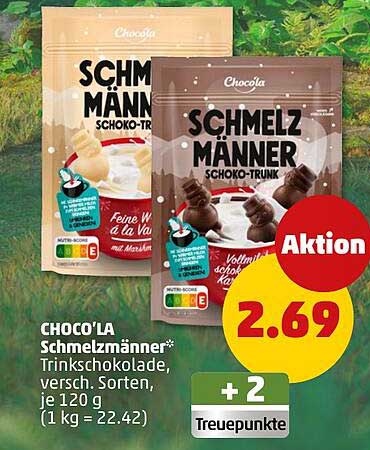CHOCO'LA Schmelzmänner Trinkschokolade, versch. Sorten, je 120 g