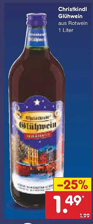 Christkindl Glühwein aus Rotwein 1 Liter