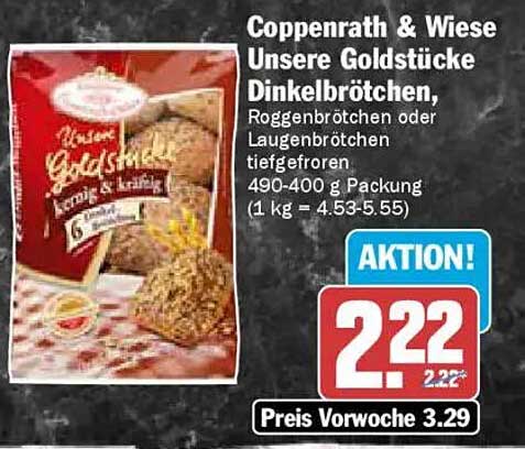 Coppenrath & Wiese Unsere Goldstücke Dinkelbrötchen, Roggenbrötchen oder Laugenbrötchen tiefgefroren