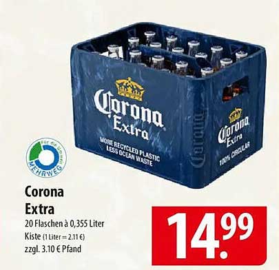 Corona Extra – 20 Flaschen à 0,355 Liter