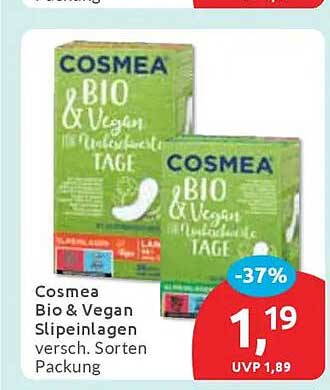 Cosmea Bio & Vegan Slipeinlagen