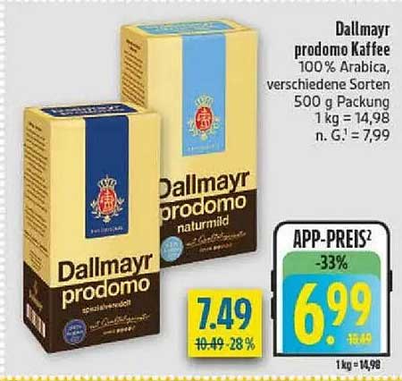 Dallmayr prodomo Kaffee 100% Arabica, verschiedene Sorten, 500 g