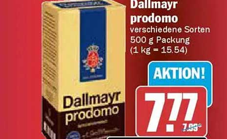 Dallmayr prodomo verschiedene Sorten 500 g Packung