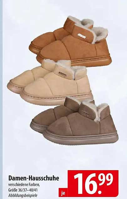 Damen-Hausschuhe - verschiedene Farben in den Größen 36/37-40/41