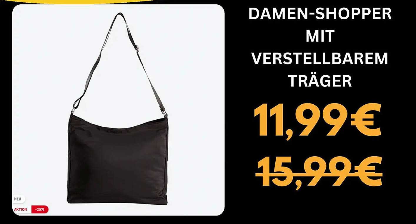 Damen-Shopper mit verstellbarem Träger