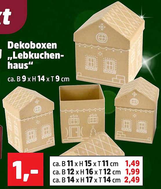 Dekoboxen „Lebkuchenhaus“
