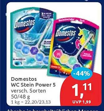 Domestos WC Stein Power 5 - Verschiedene Sorten