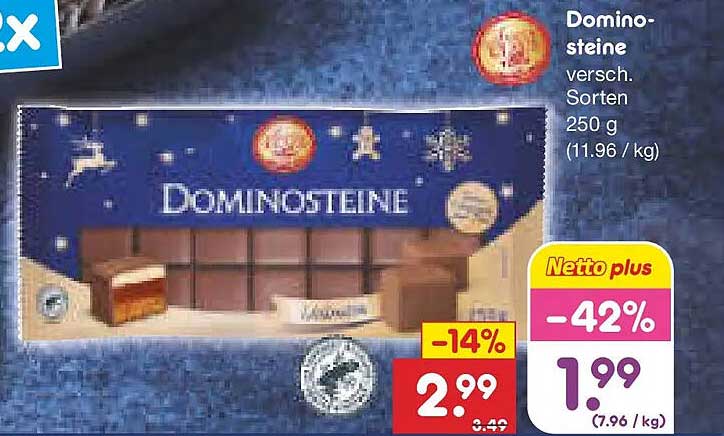 Dominosteine 250 g - Verschiedene Sorten